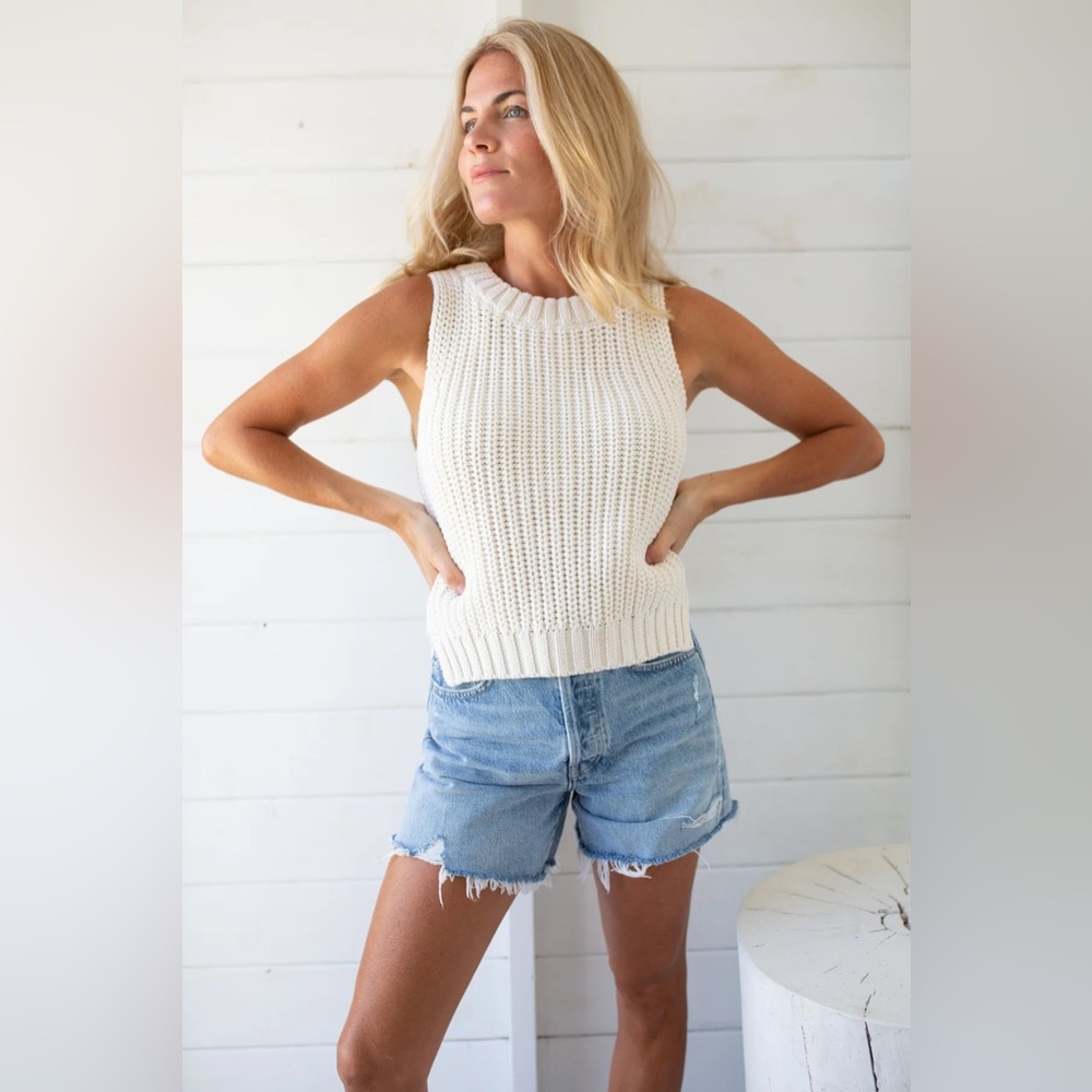 MAREA by Liz Joy Beach Vest Ivory M - Picture 2 of 7